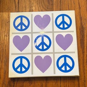 Jonathan Adler Peace & Love Lucite Tic-Tac-Toe Set